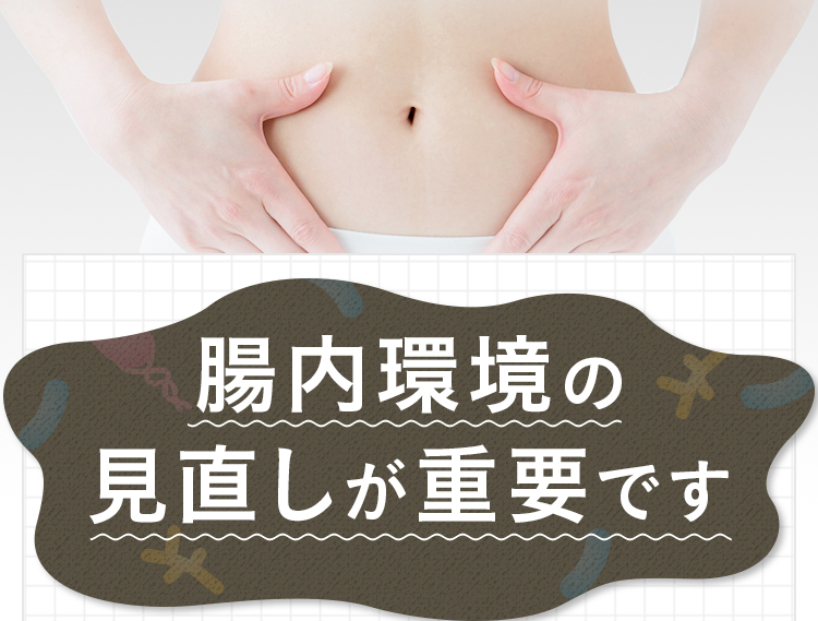 腸内環境の見直しが重要です