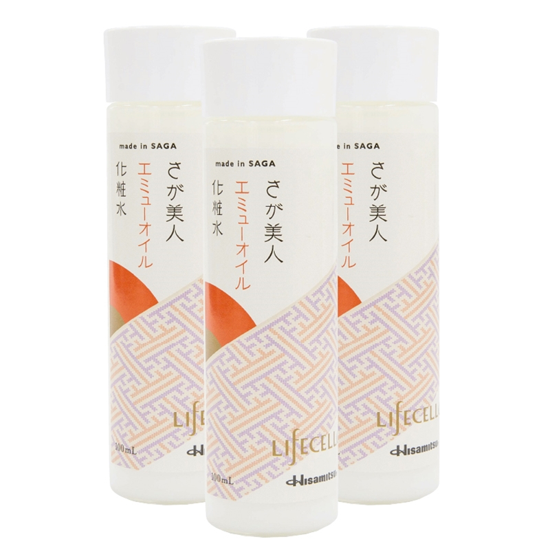 【まとめ】ライフセラ さが美人 エミューオイル 化粧水 100ml×3本 3本セット