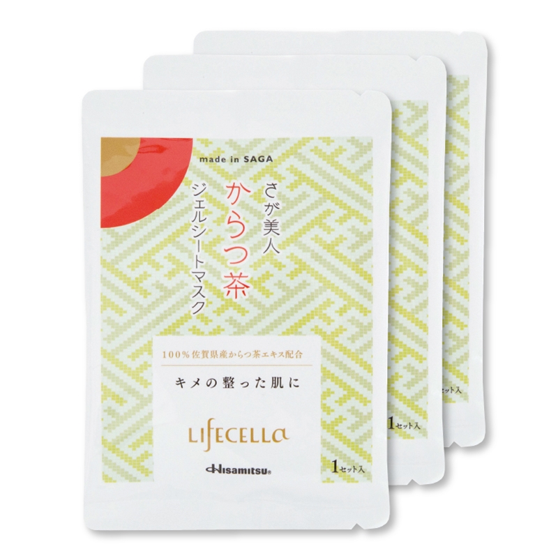 【まとめ】ライフセラ さが美人 からつ茶 ジェルシートマスク 1セット×3個 3セット
