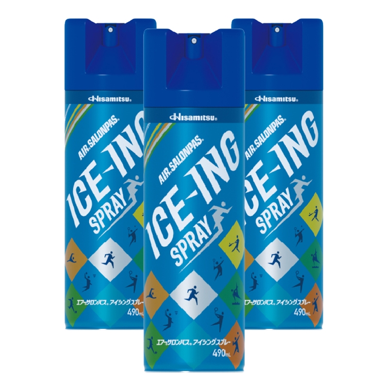 【まとめ】エアーサロンパス アイシングスプレー 490ml×3本 3本セット