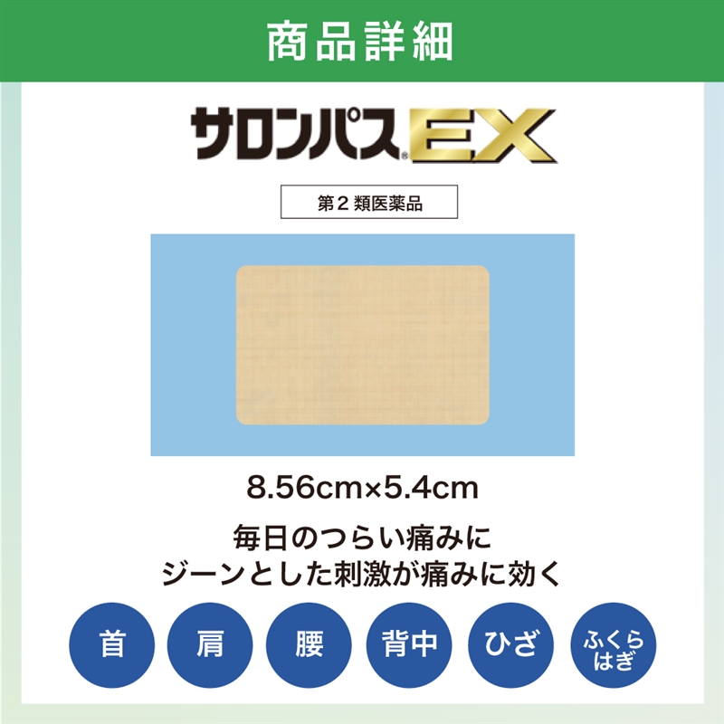【第2類医薬品】サロンパスEX 20枚