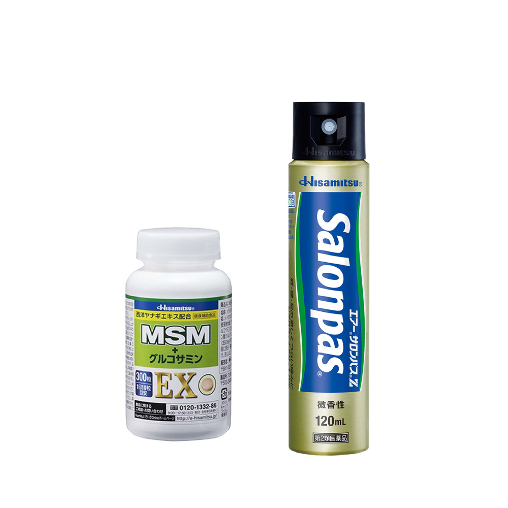 【社販特別セット】MSM+グルコサミンEX 300粒+エアーサロンパスZ 120ml 【社販特別】MSM+AEX