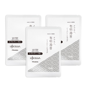 【社販まとめ】ライフセラ さが美人 有明海苔 ジェルシートマスク 1セット×3個