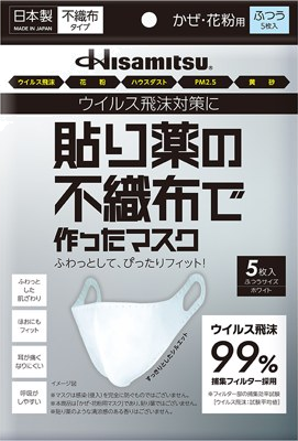 貼り薬の不織布で作ったマスク