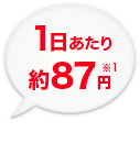 1日あたり約87円